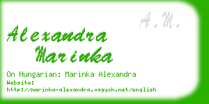 alexandra marinka business card
